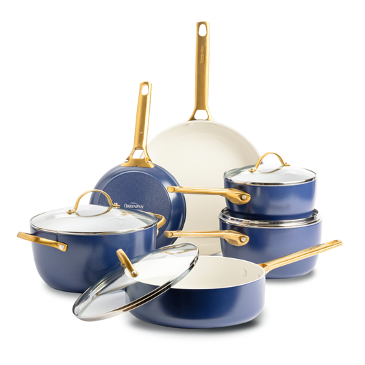 Carzwx Padova Reserve Oxford Blue 10-Piece Cookware Set