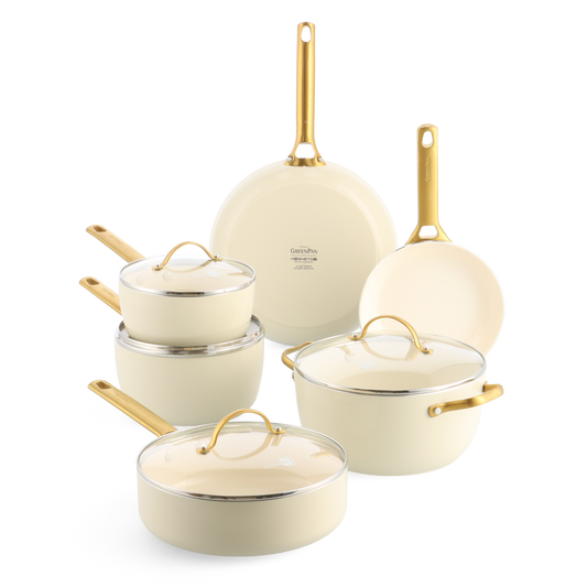 Carzwx Padova Reserve 10-Piece Ceramic Nonstick Cookware Set